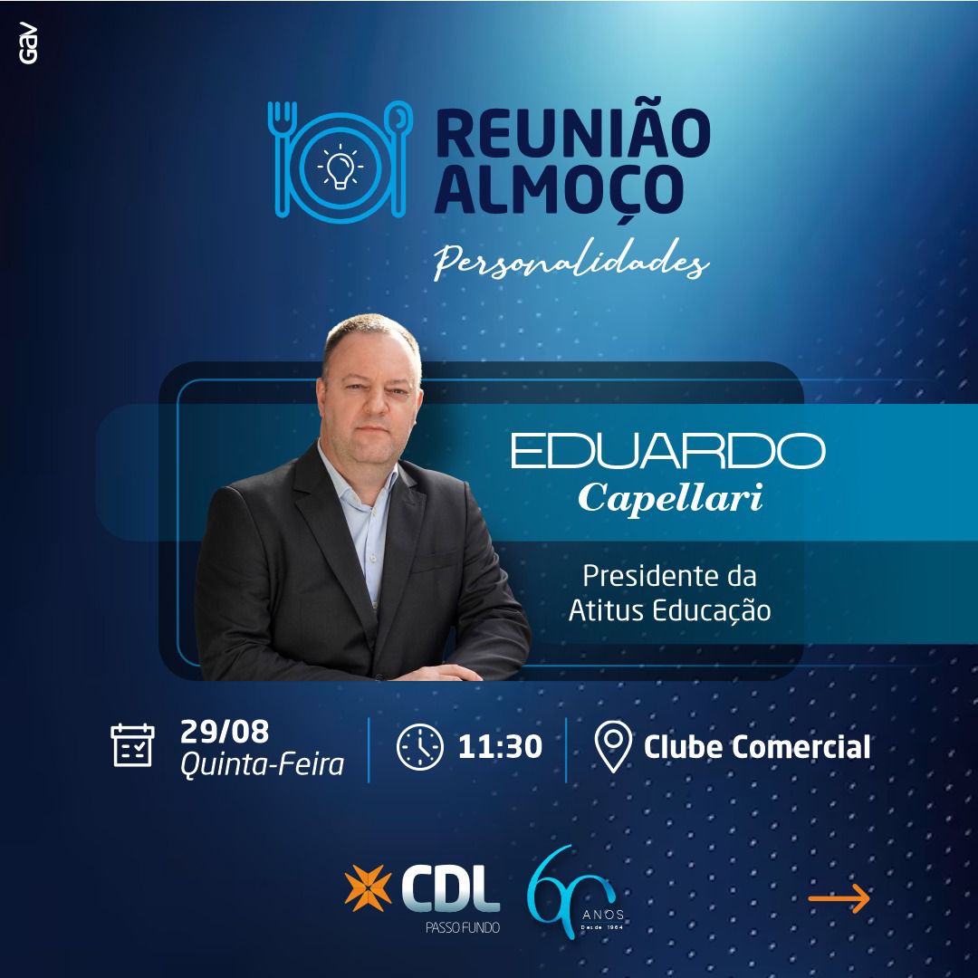 Presidente da Atitus compartilha sua trajetória em Reunião-Almoço