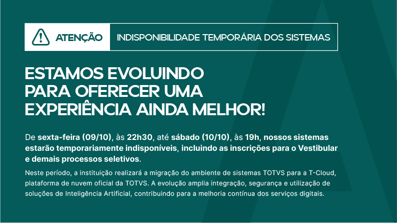 Indisponibilidade dos sistemas