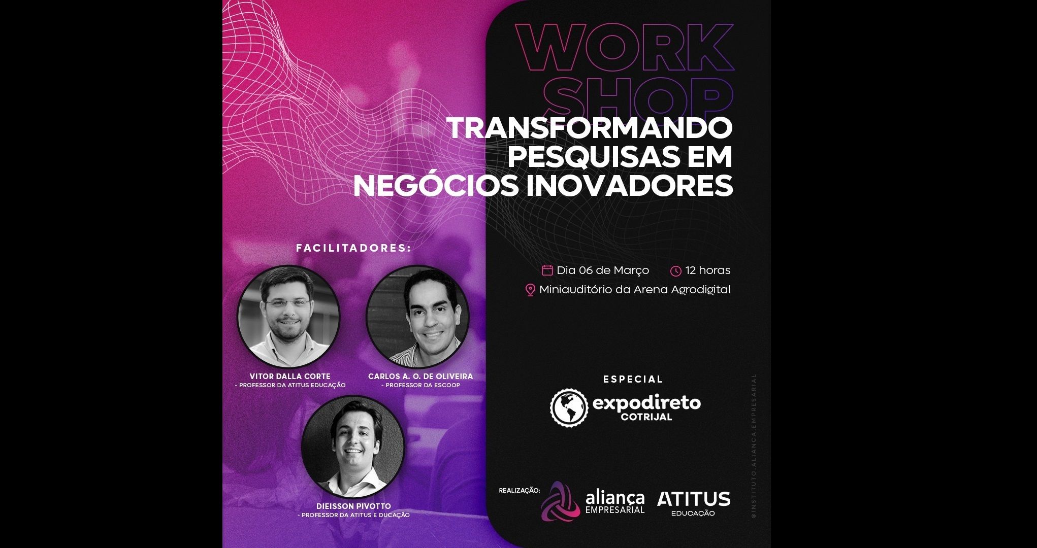 Transformar pesquisas em negócios será foco de workshop na Expodireto