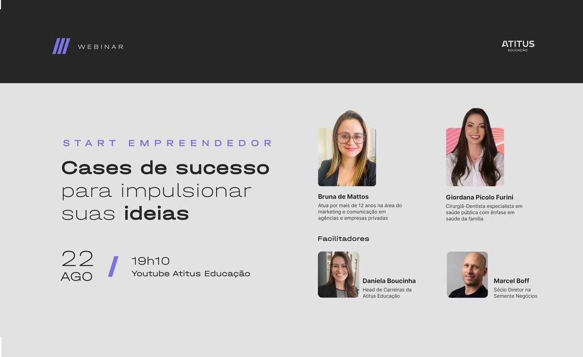 Webinar compartilha cases de sucesso para impulsionar ideias empreendedoras