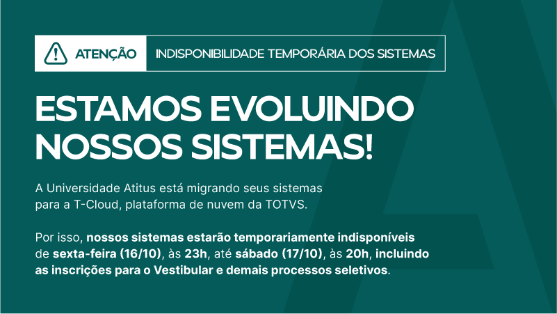 Indisponibilidade dos sistemas