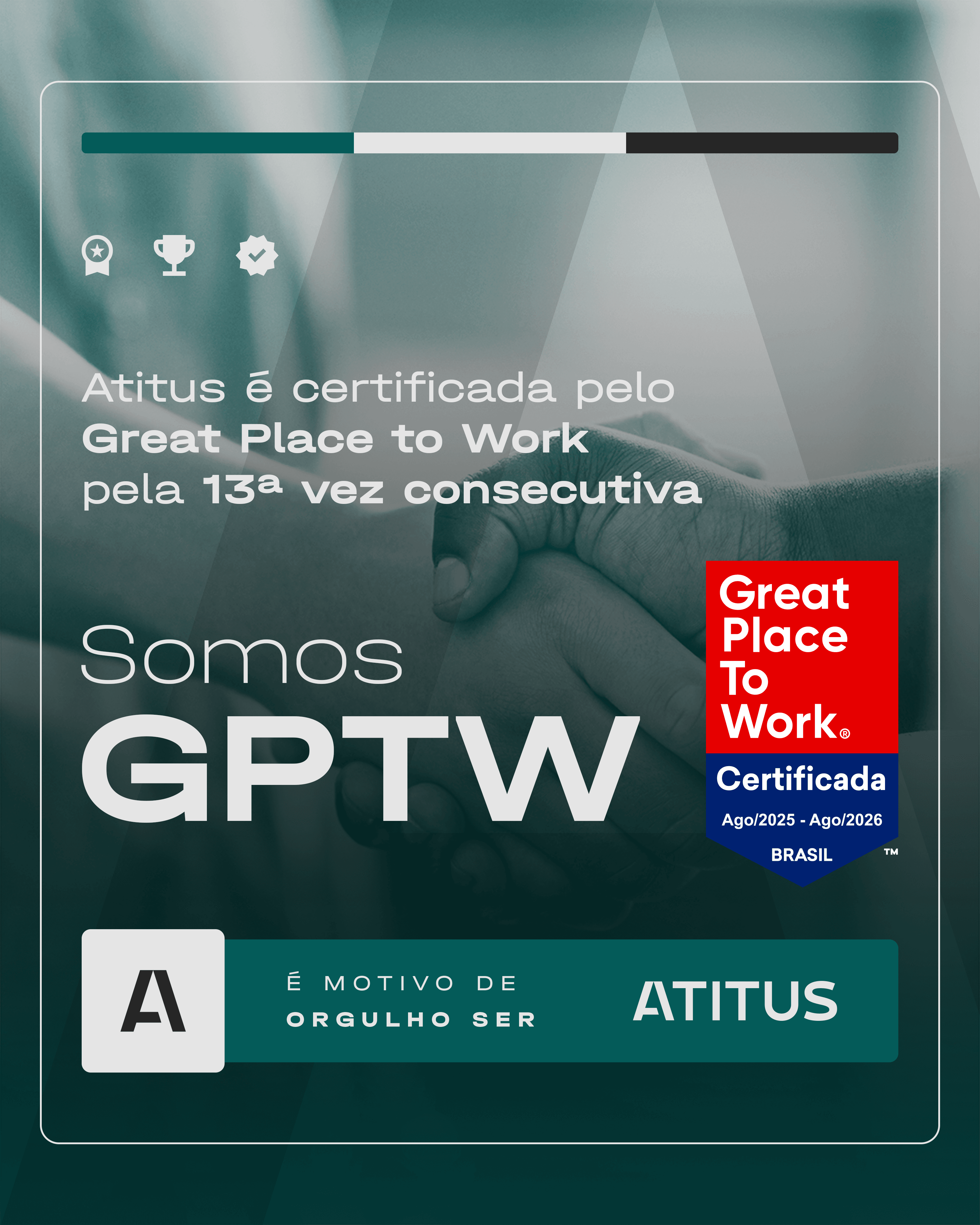 Atitus é certificada pelo Great Place to Work pela 13ª vez consecutiva